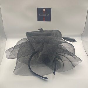 A Classy Chic Boutique Black Mesh Fascinator